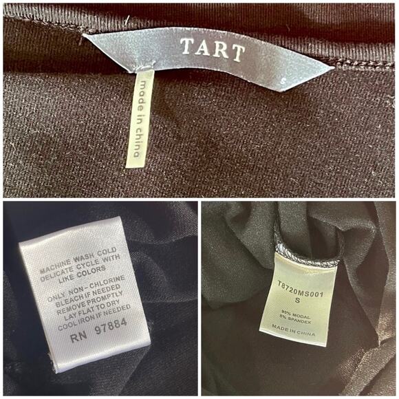 #T115 TART COLLECTIONS V NECK CRISS CROSS FRONT LONG SLEEVE TOP SZ S $99 - Picture 10 of 10